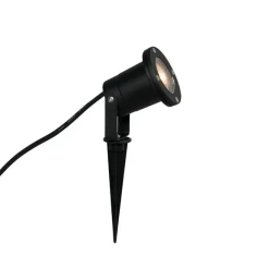 QAZQA 3er-Set smarte Gartenstrahler schwarz inkl. Kabel und Stecker 230cm IP65 - Basic