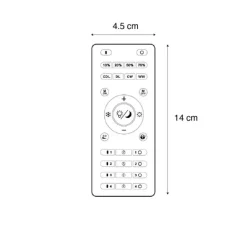 QAZQA Fernbedienung Weiß CCT - Magnetisch