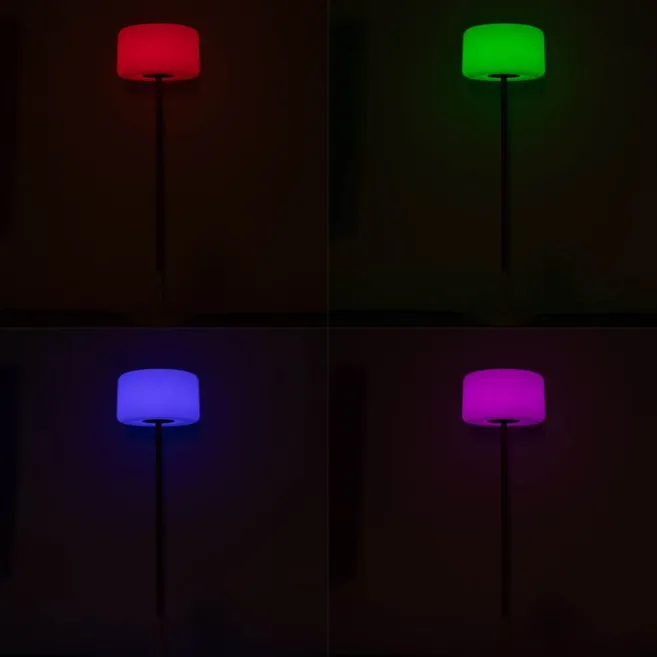 Newgarden Garten-Stehleuchte weiß inkl. dimmbarer solarbetriebener LED IP65 - Chloe Plant