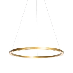 QAZQA Professional Goldene Pendelleuchte 80cm inkl. LED 3-stufig dimmbar - Girello