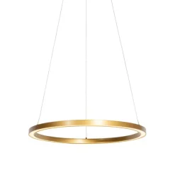 QAZQA Professional Goldene Pendelleuchte 60cm inkl. LED 3-stufig dimmbar - Girello