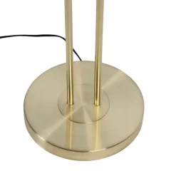 QAZQA Goldene Stehlampe mit Lesearm inkl. LED und USB-Anschluss - Sevilla