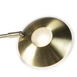 QAZQA Goldene Stehlampe mit Lesearm inkl. LED und USB-Anschluss - Sevilla