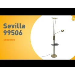 QAZQA Goldene Stehlampe mit Lesearm inkl. LED und USB-Anschluss - Sevilla