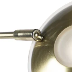 QAZQA Goldene Stehlampe mit Lesearm inkl. LED und USB-Anschluss - Sevilla