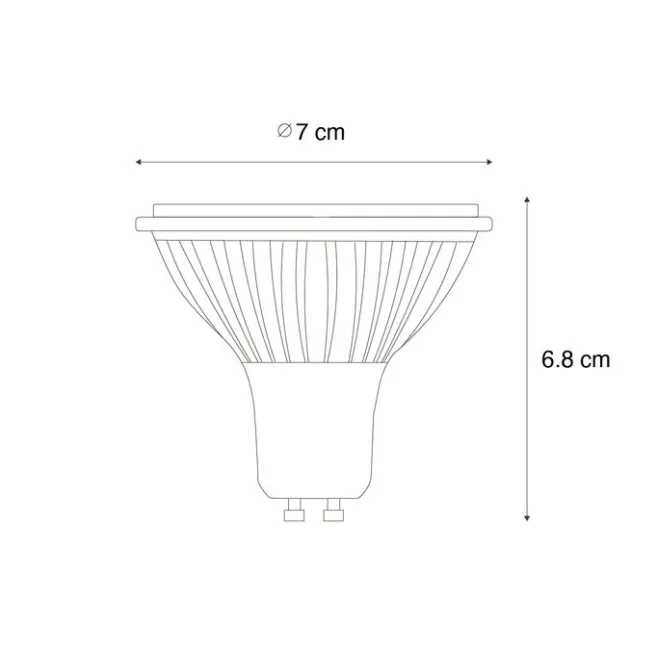 LUEDD GU10 Dimmbare LED-Lampe 70mm 6,5W 600LM 3000K