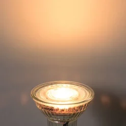 LUEDD GU10 50mm dimmbare Kelvin LED-Glühbirne klar 4,9W 400 lm 2200-3000K