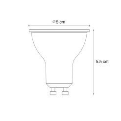 Kinder LUEDD GU10 3-Stufen dimmbare LED-Glühbirne 6W 460lm 2000-6000K