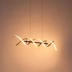 Trio Leuchten Hängelampe Gold inkl. LED 3-stufig dimmbar in Kelvin - Henk