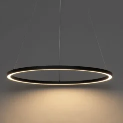 QAZQA Professional Hängelampe schwarz 80 cm inkl. LED 3-stufig dimmbar - Girello