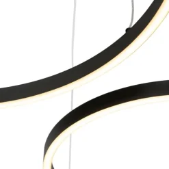 QAZQA Hängelampe schwarz inkl. LED 3-stufig dimmbar 3-flammig - Anello