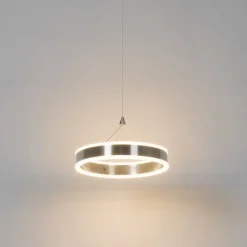 QAZQA Hängelampe Stahl 30 cm inkl. LED 3-stufig dimmbar - Lyani