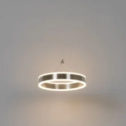 QAZQA Hängelampe Stahl 30 cm inkl. LED 3-stufig dimmbar - Lyani