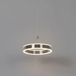 QAZQA Hängelampe Stahl 30 cm inkl. LED 3-stufig dimmbar - Lyani