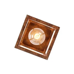 QAZQA Industrielle Deckenleuchte rostbraun - Käfig