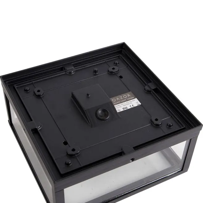 QAZQA Industrielle Deckenleuchte schwarz IP44 - Charlois