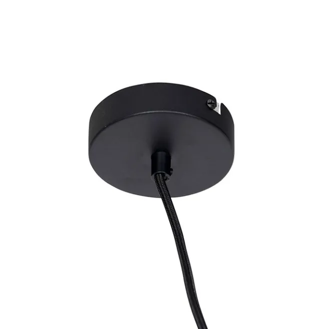 QAZQA Industrielle Hängelampe schwarz mit Gestell 4-flammig GU10 - Cage Rack