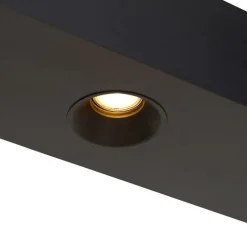 QAZQA Industrielle Hängelampe schwarz mit Gestell 4-flammig GU10 - Cage Rack