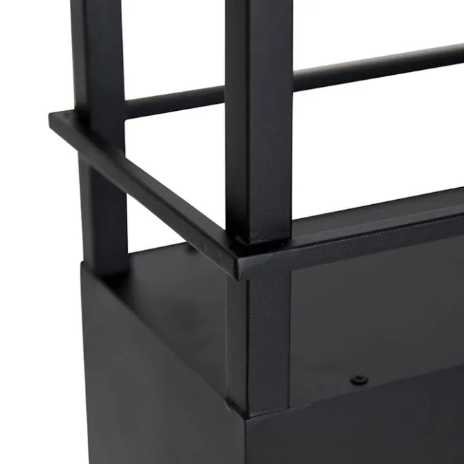 QAZQA Industrielle Hängelampe schwarz mit Gestell 4-flammig GU10 - Cage Rack