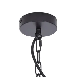 QAZQA Industrielle Hängelampe schwarz mit Glas - Cabin