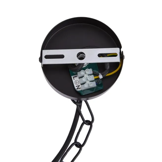 QAZQA Industrielle Hängelampe schwarz mit Glas - Cabin