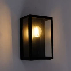 QAZQA Intelligente Außenwandleuchte schwarz inkl. WLAN A60 IP44- Rotterdam 2