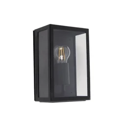 QAZQA Intelligente Außenwandleuchte schwarz inkl. WLAN A60 IP44- Rotterdam 2