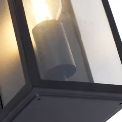 QAZQA Intelligente Außenwandleuchte schwarz inkl. WLAN A60 IP44- Rotterdam 2