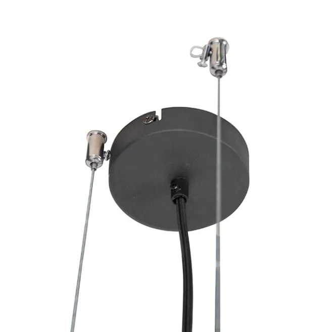 QAZQA Intelligente Hängelampe schwarz inkl. WiFi A60 Lichtquellen - Cage Rack