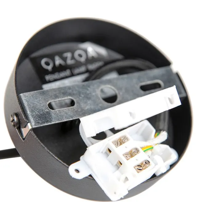 QAZQA Intelligente industrielle Hängelampe schwarz inkl. 4 WiFi A60 - Käfig