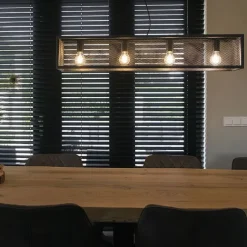 QAZQA Intelligente industrielle Hängelampe schwarz inkl. 4 WiFi A60 - Käfig