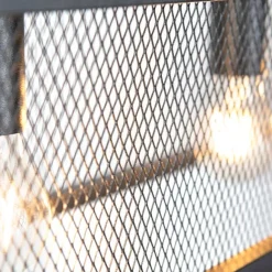 QAZQA Intelligente industrielle Hängelampe schwarz inkl. 4 WiFi A60 - Käfig