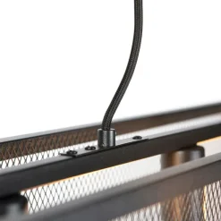 QAZQA Intelligente industrielle Hängelampe schwarz inkl. 4 WiFi A60 - Käfig