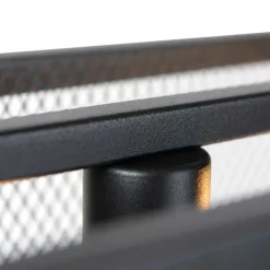 QAZQA Intelligente industrielle Hängelampe schwarz inkl. 4 WiFi A60 - Käfig