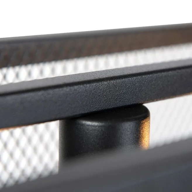 QAZQA Intelligente industrielle Hängelampe schwarz inkl. 4 WiFi A60 - Käfig