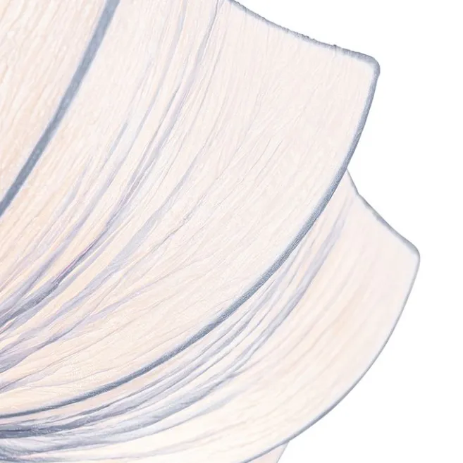 Kinder QAZQA Japandi Deckenleuchte Grau Seide 52cm 3-flammig - Plu