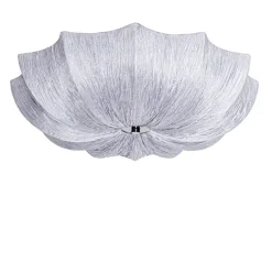 Kinder QAZQA Japandi Deckenleuchte Grau Seide 52cm 3-flammig - Plu