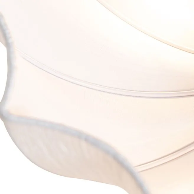 Kinder QAZQA Japandi Deckenleuchte Grau Seide 52cm 3-flammig - Plu