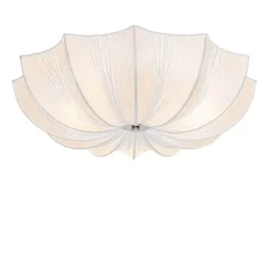 Kinder QAZQA Japandi Deckenleuchte Weiß Seide 52cm 3-flammig - Plu