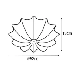 Kinder QAZQA Japandi Deckenleuchte Weiß Seide 52cm 3-flammig - Plu