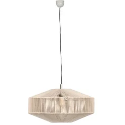 Trio Leuchten Japandi Hängelampe braunes Seil 61cm - Svea