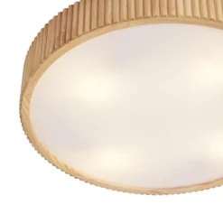 QAZQA Japandi plafondlamp hout 60cm 5-lichts - Lyra