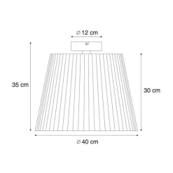 QAZQA Japandi-Deckenleuchte für den Außenbereich mit beigem Seil IP54 - Jayla
