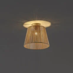 QAZQA Japandi-Deckenleuchte für den Außenbereich mit beigem Seil IP54 - Jayla