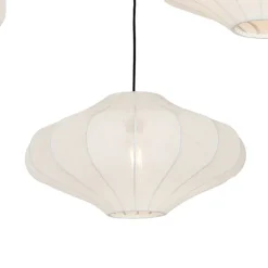 Kinder QAZQA Japandi-Pendelleuchte weiß 50 cm 3-flammig - Plu