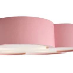 Kinder QAZQA Kinder Deckenleuchte Rosa und Weiß - Lucille