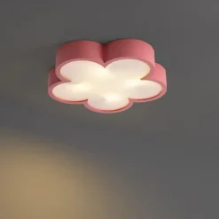 Kinder QAZQA Kinder Deckenleuchte Rosa und Weiß - Lucille