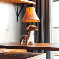 Kinder Happy Lamps Kinder Tischleuchte Dackel Braun inkl. LED - Waldi