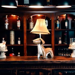 Kinder Happy Lamps Kinder Tischleuchte Dackel Braun inkl. LED - Waldi