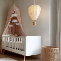 Kinder QAZQA Kinder-Pendelleuchte Beige Heißluftballon - Air Balloon